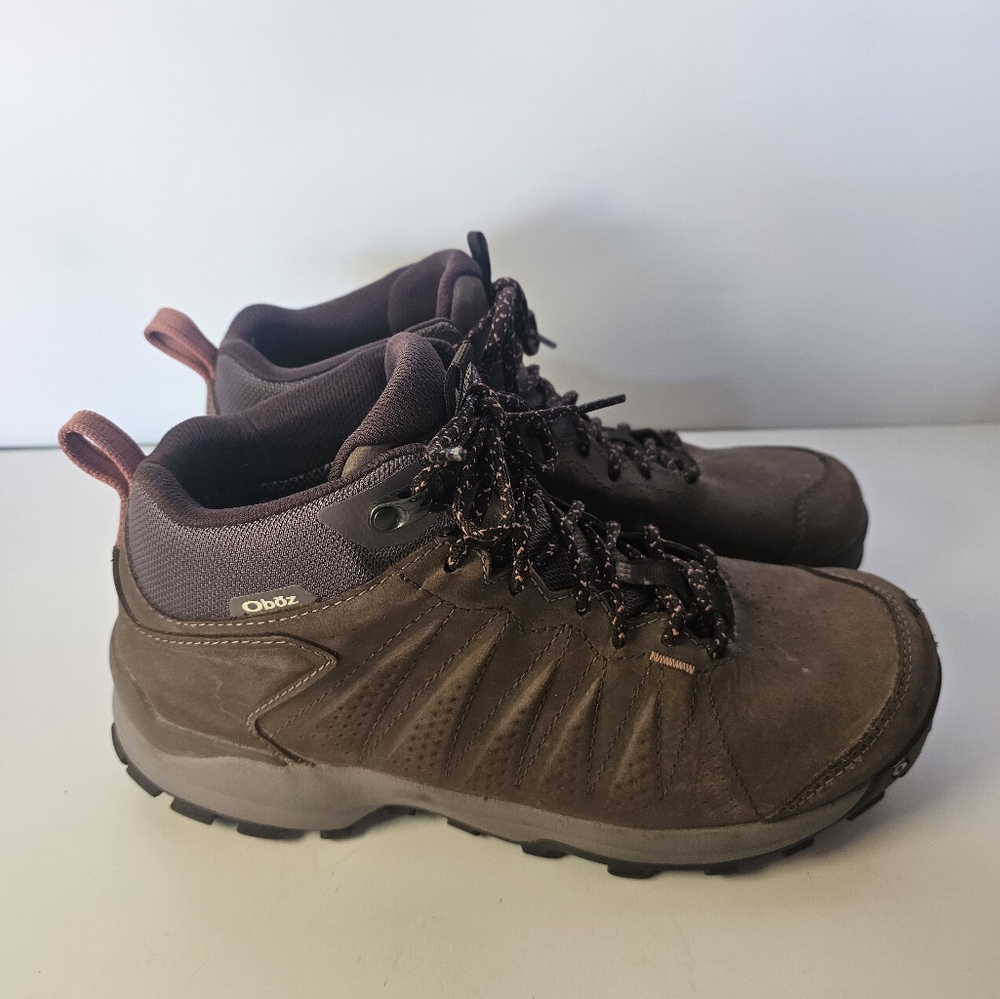 Oboz Boots Women's 10 Sypes Brown Leather Waterproof Outdoor Trail